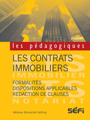 cover image of Les contrats immobiliers--2e édition